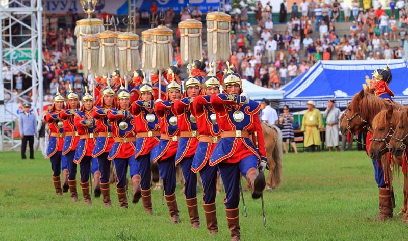 parade at naadam festival 